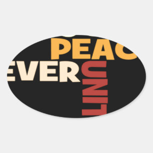 2014 Love Rocks Peace Art Print Ovale Sticker