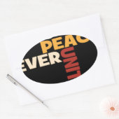 2014 Love Rocks Peace Art Print Ovale Sticker (Envelop)