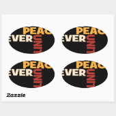 2014 Love Rocks Peace Art Print Ovale Sticker (Vel)