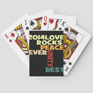 2014 Love Rocks Peace Art Print Pokerkaarten
