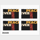 2014 Love Rocks Peace Art Print Rechthoekige Sticker (Vel)