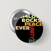 2014 Love Rocks Peace Art Print Ronde Button 5,7 Cm (Voorkant /achterkant)