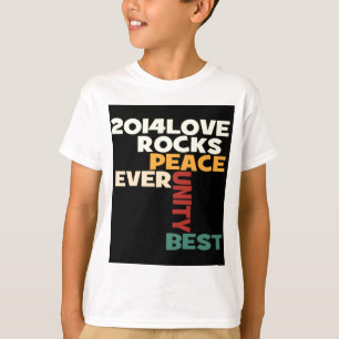 2014 Love Rocks Peace Art Print T-shirt