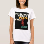 2014 Love Rocks Peace Art Print T-shirt (Voorkant)