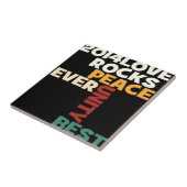 2014 Love Rocks Peace Art Print Tegeltje (Zijkant)