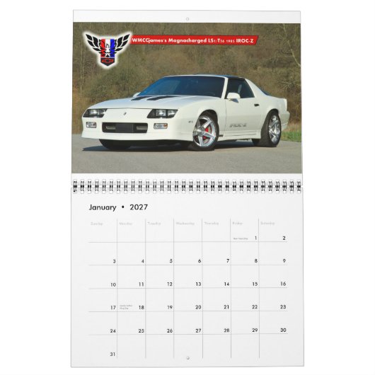 2014 Michigan FBody Calendar (12 maanden) Kalender (Jan 2027)