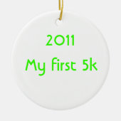2014 Mijn eerste 5k Keramisch Ornament (Voorkant)