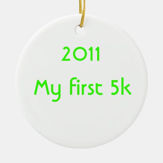 2014 Mijn eerste 5k Keramisch Ornament (Voorkant)