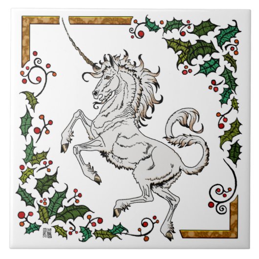 2014 MinkMode Collectie: Grote Holly Tile Tegeltje (Voorkant)