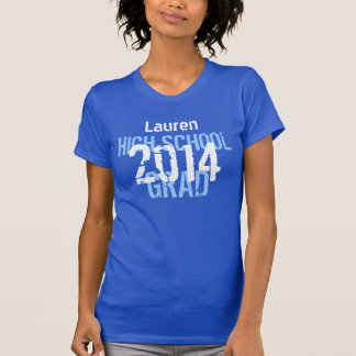 2014 of een jaar lang koninklijk blauw Afstudeerde T-shirt