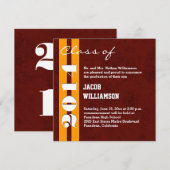 2014 of elk jaar MAROON en GOUD Afstudeerceremonie Aankondiging (Voorkant / Achterkant)