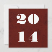 2014 of elk jaar MAROON en GOUD Afstudeerceremonie Aankondiging (Achterkant)