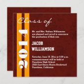 2014 of elk jaar MAROON en GOUD Afstudeerdiploma V Aankondiging (Voorkant / Achterkant)