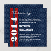 2014 of elk jaar rood wit blauw afstuderen V02 Aankondiging (Voorkant / Achterkant)