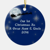 2014 Onze eerste kerst als geweldige tante en oom Keramisch Ornament (Voorkant)