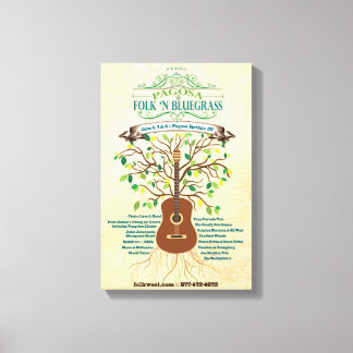 2014 Pagosa Folk 'N Bluegrass Poster Canvas Afdruk