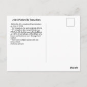 2014 Platteville, Tornado Memorabilia Briefkaart (Achterkant)