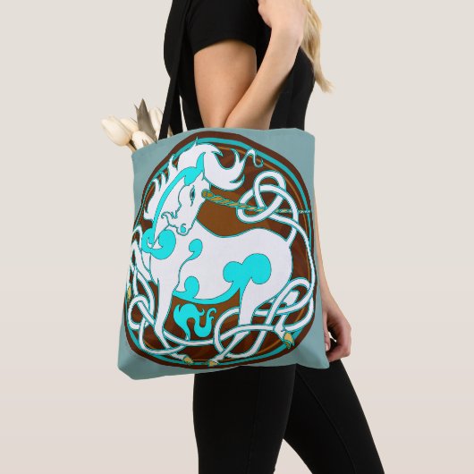 2014 Roze Tassen: Unicorn Fancy Tas - wit/bruin (Dichtbij)