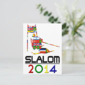 2014: Slalom Briefkaart (Staand voorkant)