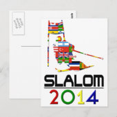 2014: Slalom Briefkaart (Voorkant / Achterkant)