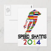 2014: Snelheid schaatsen Briefkaart (Voorkant / Achterkant)