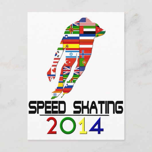 2014: Snelheid schaatsen Briefkaart (Voorkant)