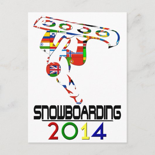 2014: Snowboarding Briefkaart (Voorkant)