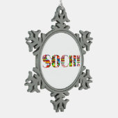 2014: Sochi Tin Sneeuwvlok Ornament (Links)