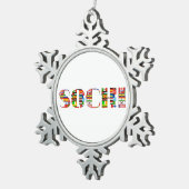 2014: Sochi Tin Sneeuwvlok Ornament (Rechts)
