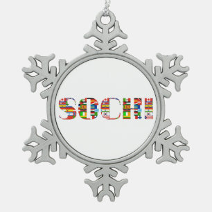 2014: Sochi Tin Sneeuwvlok Ornament
