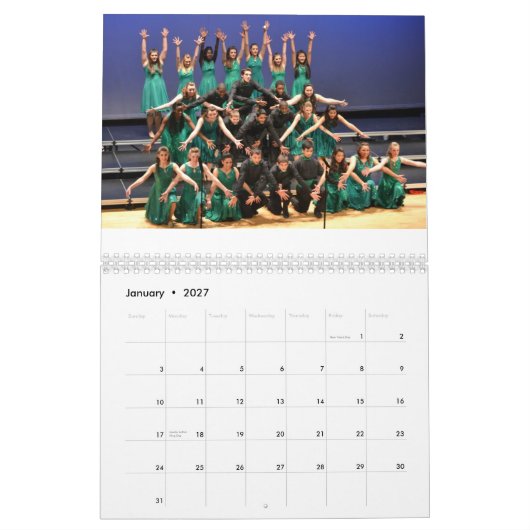 2014 Tocarora HS Show Choir Calendar Kalender (Jan 2027)