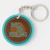 2014 Unicorn Two-Sided Sleutelhanger - White/Turqu (Achterkant)