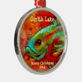 2014 Vis kerstversiering "Smith Lake" Metalen Ornament (Rechts)