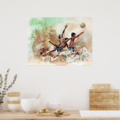 2014 Voetbalventilatoren voor voetgangers football Poster (Keuken)