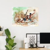 2014 Voetbalventilatoren voor voetgangers football Poster (Thuiskantoor)