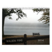 2014 Walden Pond Calendar met Thoreau quotes Kalender (Hoes)