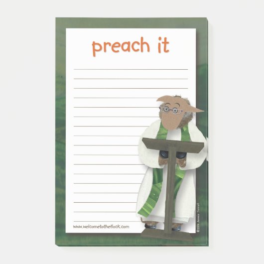 2014 Welkom bij de "Preach it"-wedstrijd Post-it® Notes (Voorkant)