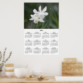 2014 White Daffodils Wall Calendar Poster (Keuken)