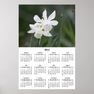2014 Witte Narcissen Wandkalender Poster