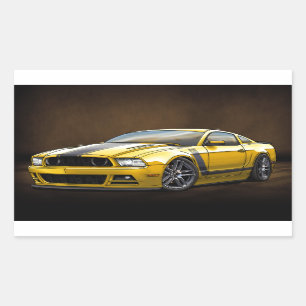 2014 Yellow Boss 302 Rechthoekige Sticker