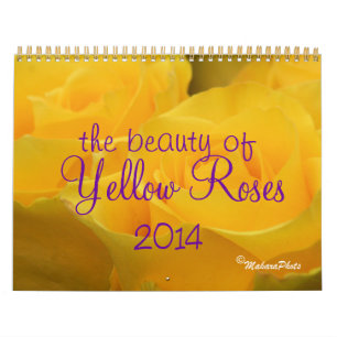 2014 Yellow Roses Calendar - EDIT YEAR naar wens Kalender