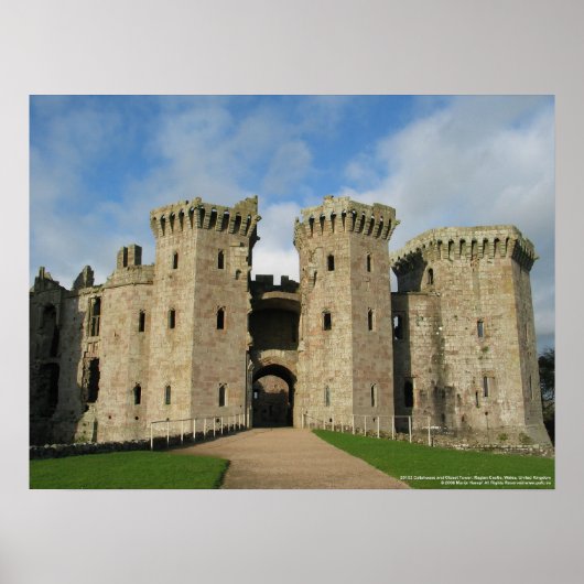 20152 Gatehouse and Closet Tower Raglan Castle cop Poster (Voorkant)