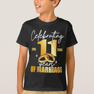 2015 11 jaar huwelijk vieren t-shirt