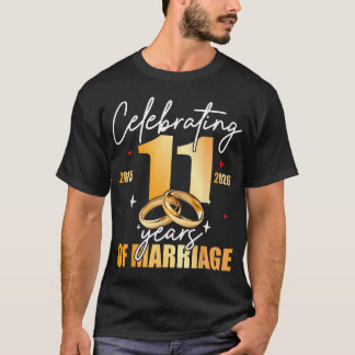 2015 11e 11 Jaar Huwelijk Vieren T-shirt