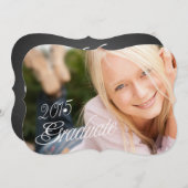 2015 Afstudeerder Meisjesfotograaf Uitnodiging (Voorkant / Achterkant)