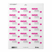 2015 Afstuderen adreslabel | roze Etiket (Full Sheet)