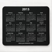 2015 Agenda Zwart en Wit Zakelijk Muismat (Voorkant)