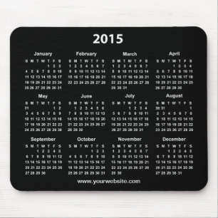 2015 Agenda Zwart en Wit Zakelijk Muismat