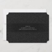2015 Black & Grey Border Diploma Afstuderen Uitnod Kaart (Achterkant)
