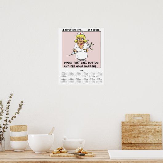 2015 Calendar Angry Nurse Poster (Keuken)